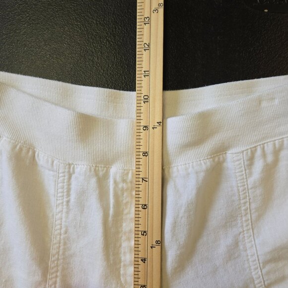 Valerie Stevens Womens White Linen Blend Pull-On Wide Leg Pants 8P - Picture 8 of 9